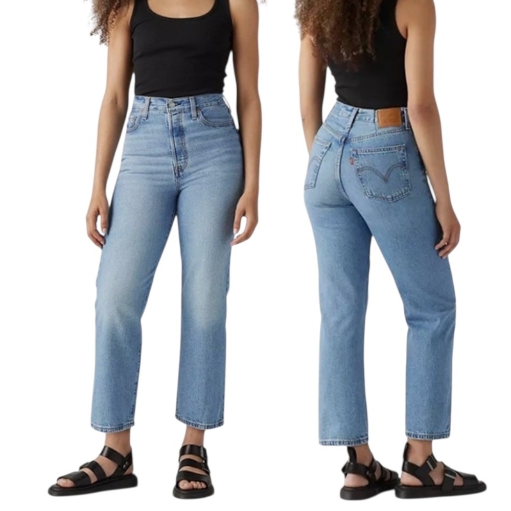 Levis Premium Ribcage Straight Ankle Jeans 27x29 High Rise